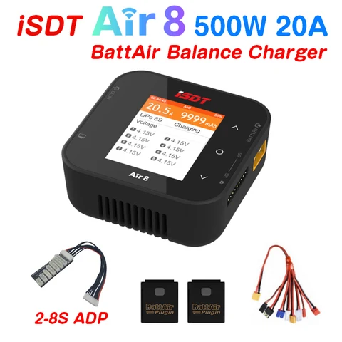 Балансирующее зарядное устройство ISDT Air 8, 500 Вт, 20 А
