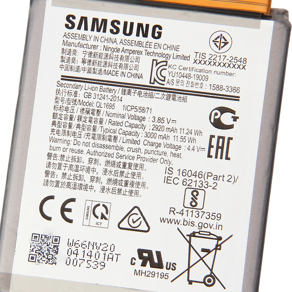 

SAMSUNG Original Replacement Battery QL1695 For Samsung Galaxy A01 Authentic Phone Battery QL1695 3000mAh