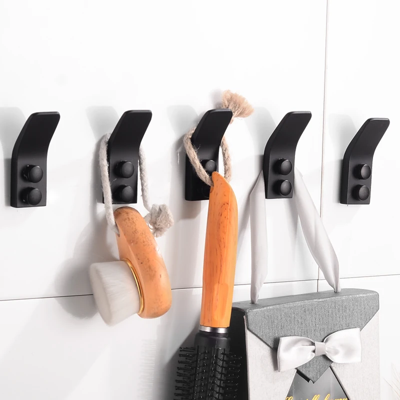 Держатель для полотенец черный подвесной держатель трехслойная Алюминиевая