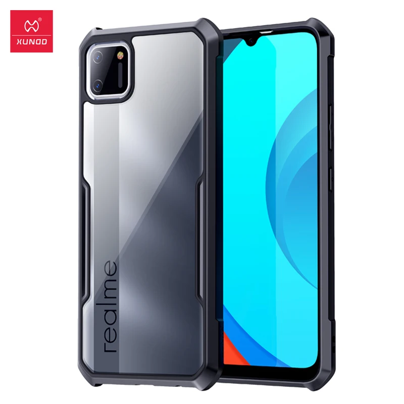 Xundd чехол для Realme C11 противоударный Прозрачный телефона Защитные подушки