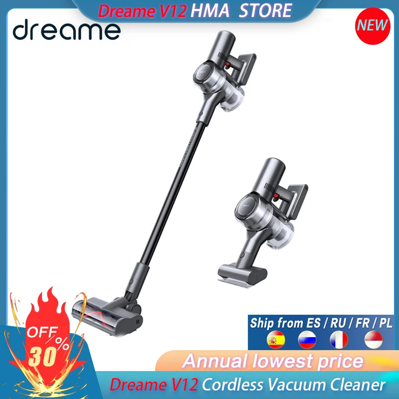 Dreame V12 ручной беспроводной пылесос OLED дисплей 27000Pa 150AW беспроводной циклонный фильтр очиститель для домашнего пылесборника