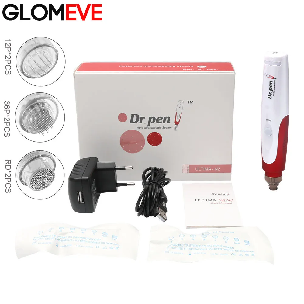 Dr Pen N2W с 6 шт. байонетным игольчатым картриджем инструменты для ухода за кожей