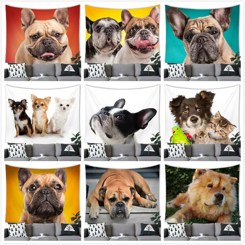 

Dog Tapestry Funny Dog Photo Printing Tapestry Wall Hanging Living Room Background Decor Wall Tapestry Multifunction Wall Decor