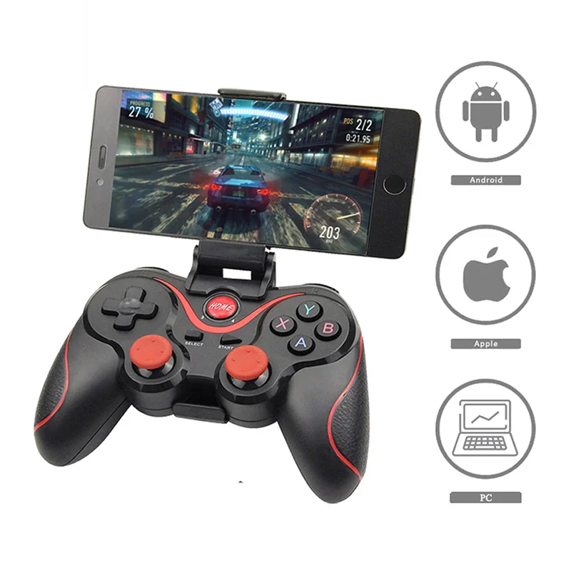 

Mando inalámbrico Terios T3 X3 para juegos de PC, compatible con Bluetooth 3,0, Joystick para teléfono móvil, tableta, TV