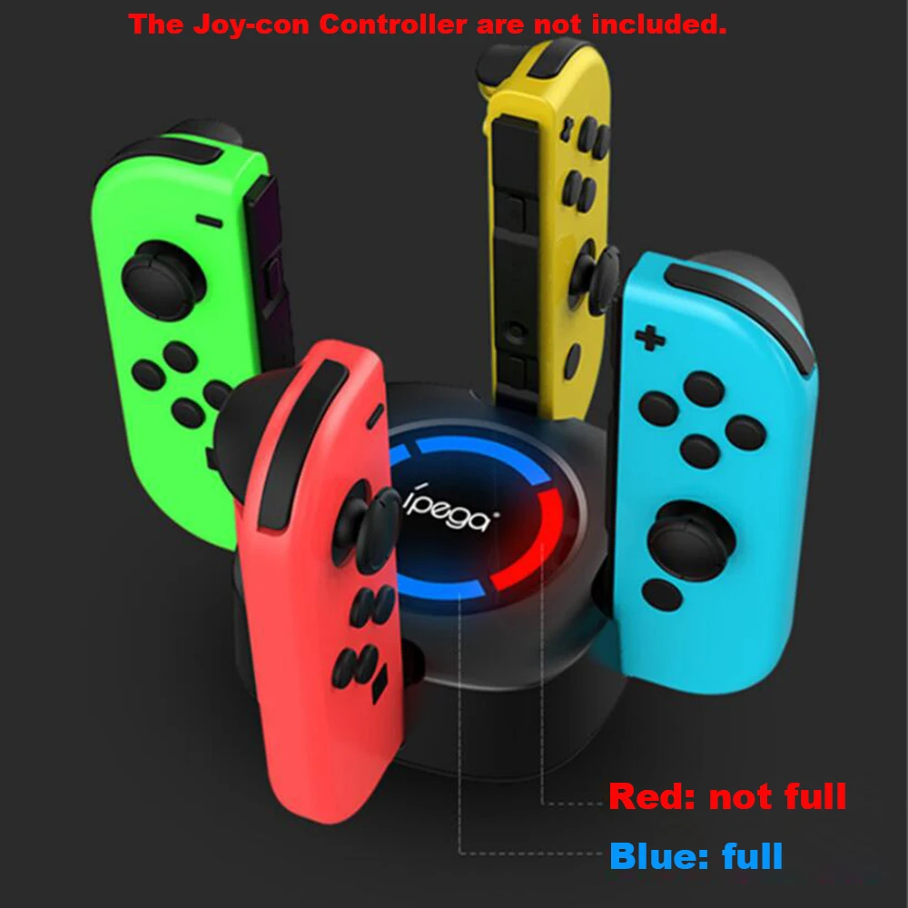 Светодиодный зарядная док-станция для kingd Switch NS Joy-Con 4 в 1 цветной Контролер