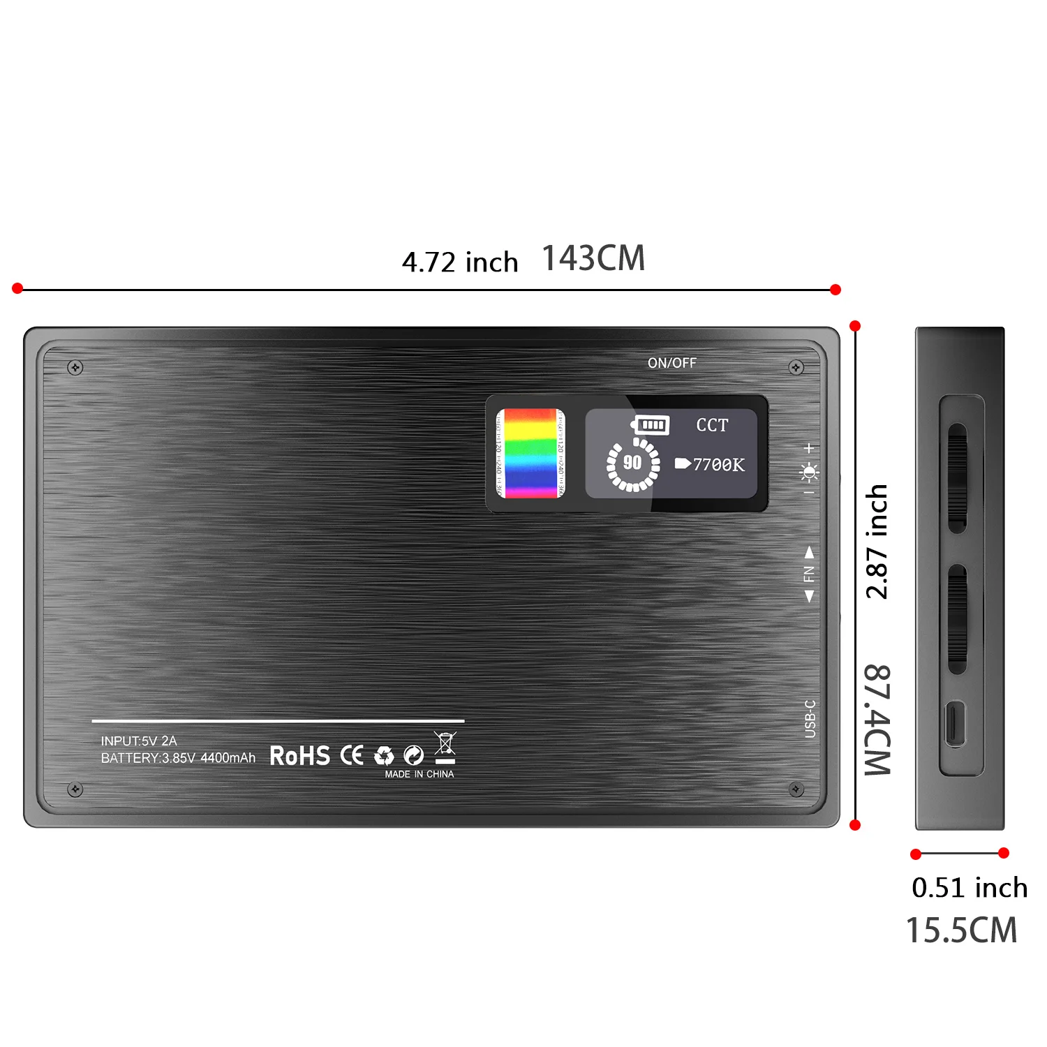2500K 8500K двухцветный CRI 95 + RGB светодиодный светильник для камеры видео