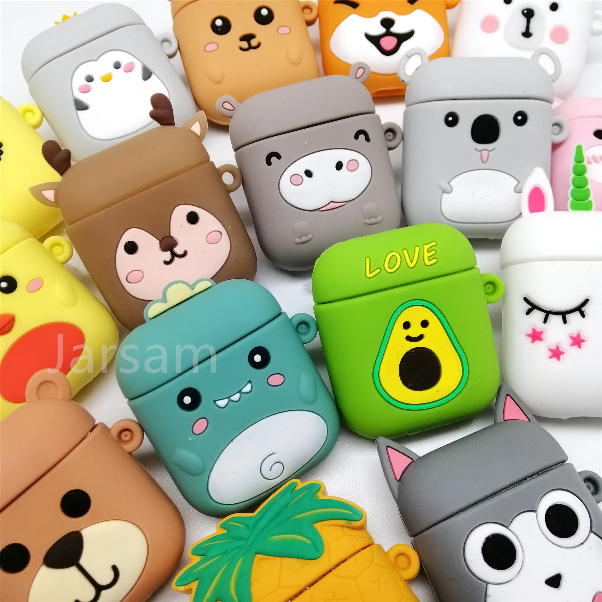 

Cartoon Cute Earphone Case For AirPod 2 1 case Silicone Charging Headphones Case for airpods case Protective soft Cover new year