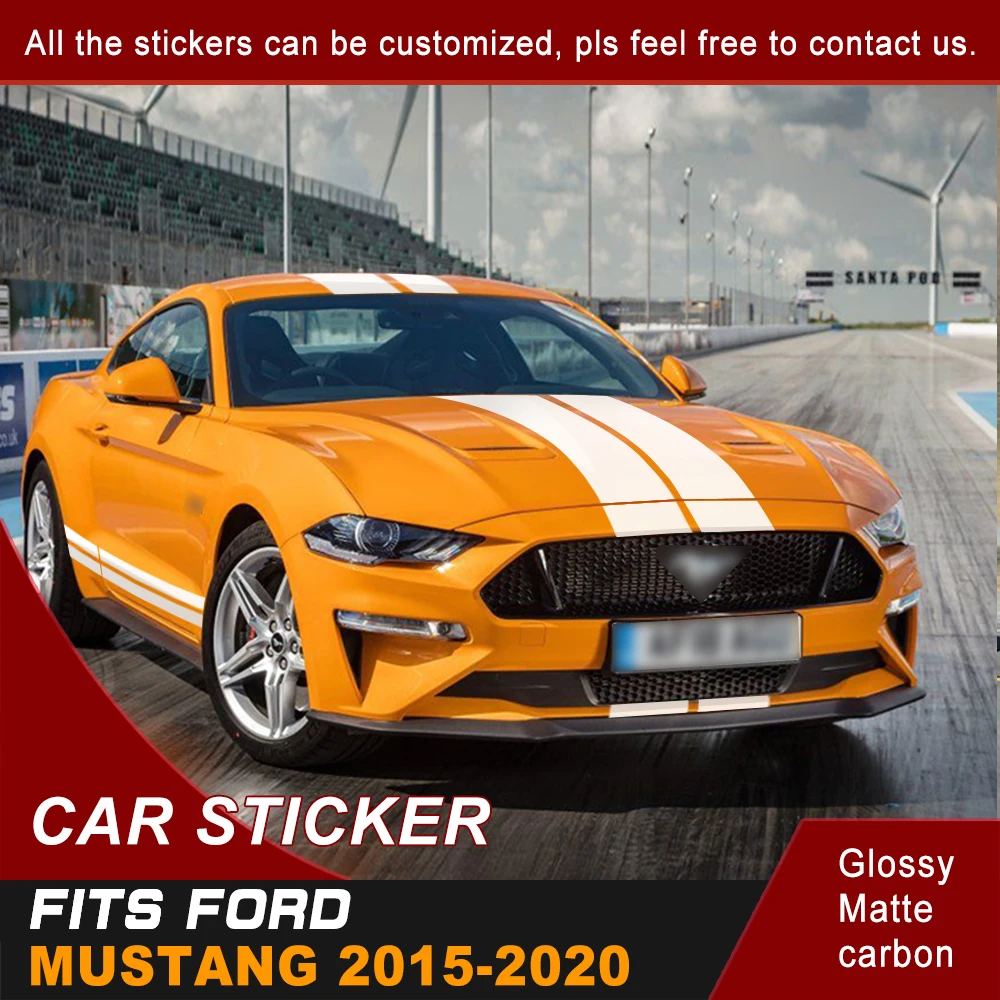 

Автомобильные наклейки, виниловые наклейки на крышу и заднюю дверь, для FORD Mustang 2015 2016 2017 2018 2019 2020