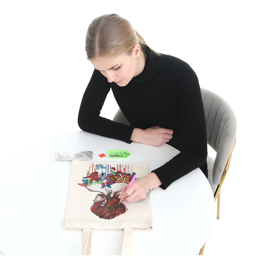 DIY алмазная живопись сумка мозаика сверло многоразовые экологически чистые