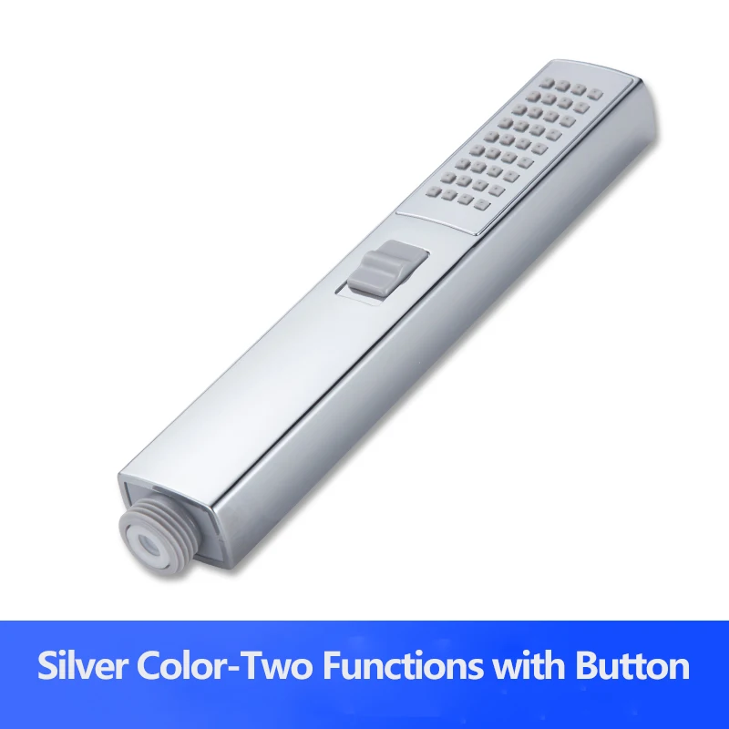 silver two functions ZhangJi длинные полосы качество ABS душевая головка одна/две функции Душевая насадка водосберегающая Ванна дождь Душевая Головка высокое давление - Цвет: silver two functions