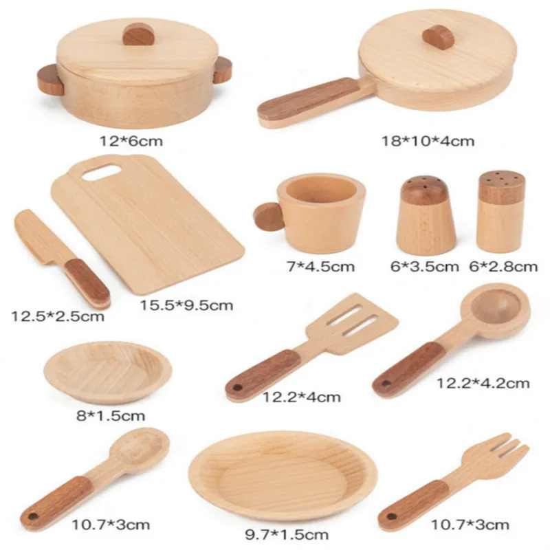 

Pretend play toy kitchen toy wooden role play house set Kids Kitchen Set Simulation Kitchenware Simulation Kids Kitchen Set gift