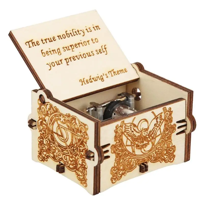 Ретро деревянные музыкальные шкатулки цитаты знаменитостей Березовая фанера