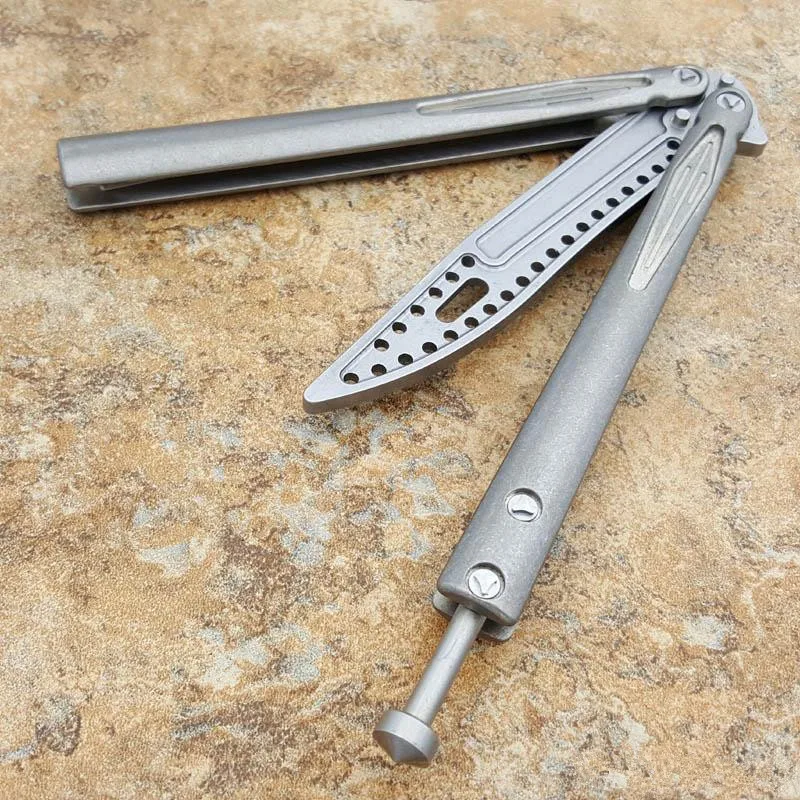 Тренировочный нож бабочка Тахион III D2 лезвие титановая ручка Jilt не острый