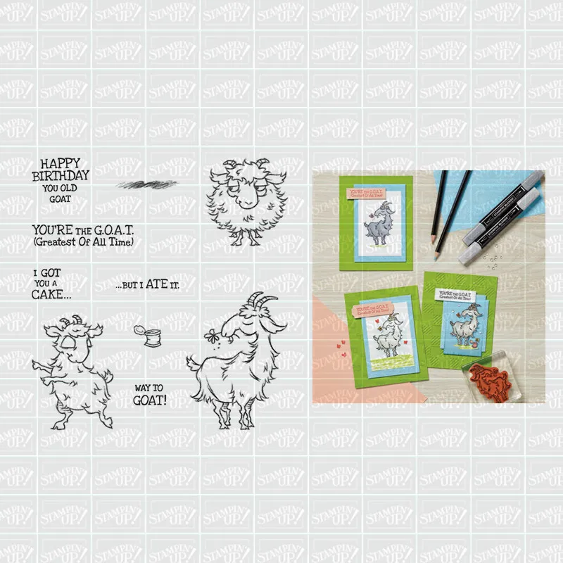

Goat 2021 New Crafts Die Stencil and Stamps For DIY Scrapbooking Paper/photo Album Cards Embossing Die