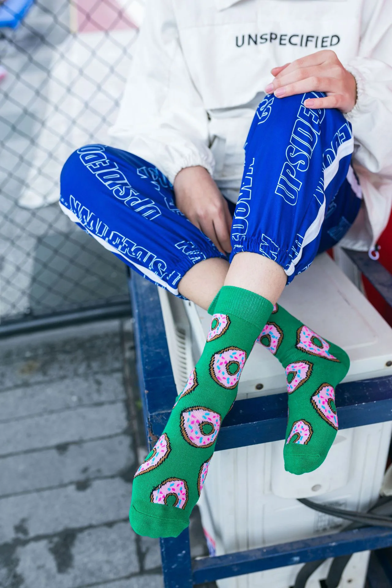 Men and women food fruit print pattern socks avocado McDonald's cookies funny personality fashion print ladies socks lovers