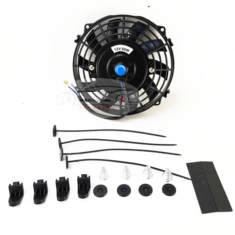 

Universal 7 Inch 12V 80W 2100RPM Straight Black Blade Electric Cooling Radiator Fan Kit