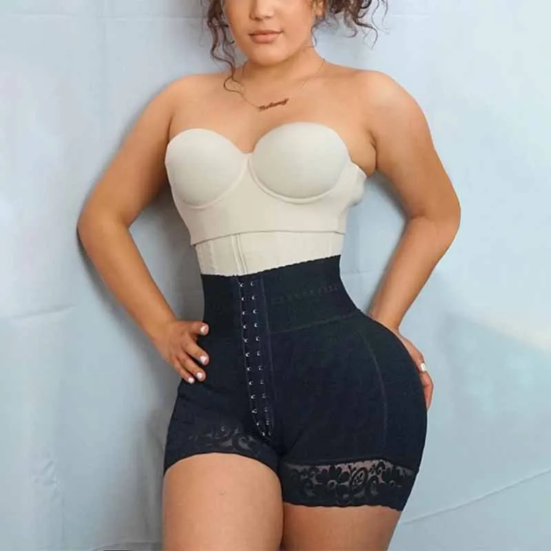 Fajas Colombianas Reductora Women Body Shaper Waist Trainer Tummy Control Compression Slimming Hook-eyes Shapewear Skims