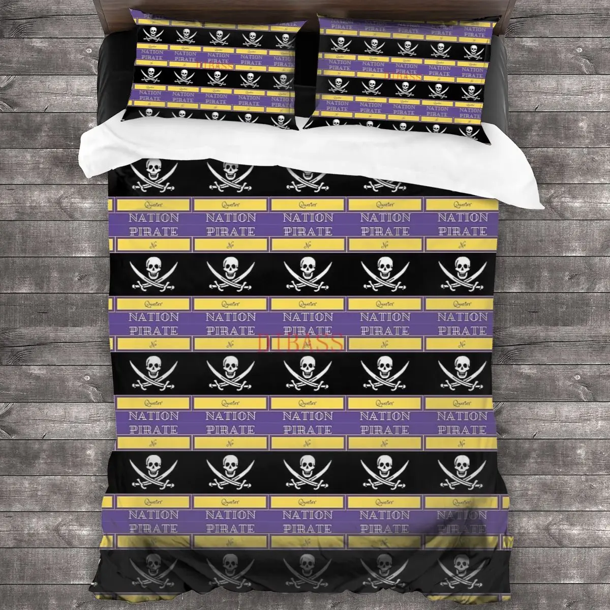 

ECU Пиратская нация, без четверти, мягкая искусственная кожа с 2 наволочками, пододеяльник на молнии