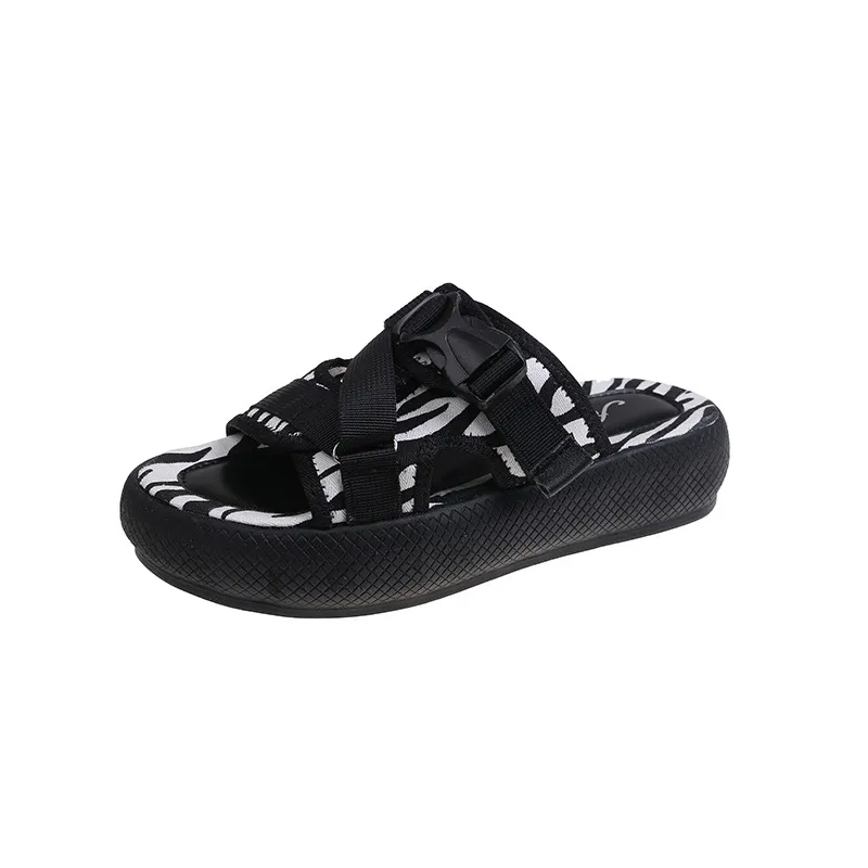 

2021 Summer New Fashion Women's Flip Flops Platform Shoes Round Head Comfortable Casual Women's Slippers Women's Beach Slippers