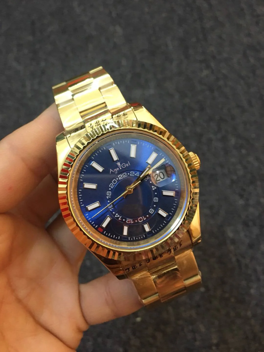 

Luxury New Men Automatic Mechanical Watches Stainless Steel Sky Crystal Sapphire Rose Gold Silver Black Blue Watch 41mm