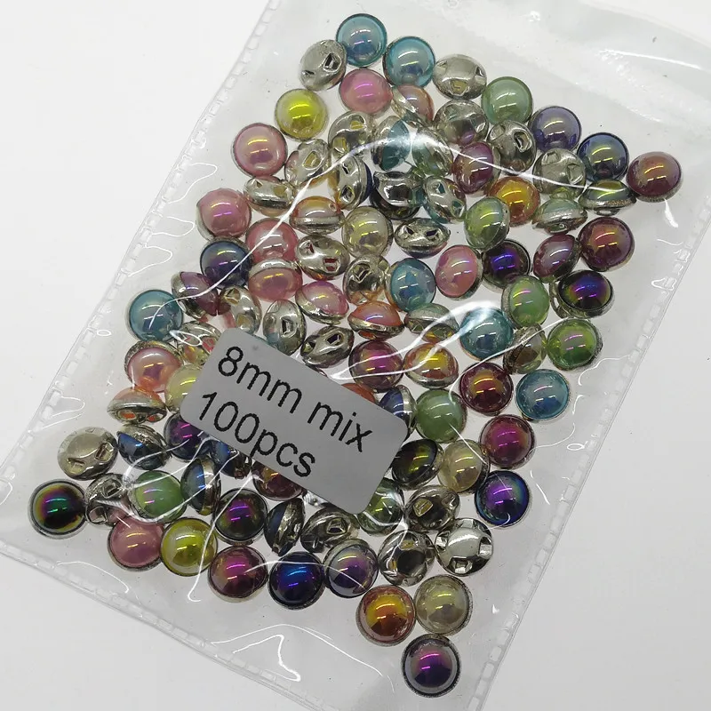 TopStone 6 мм 8 жемчужные бусины с серебряными/золотыми когтями пришивные камни