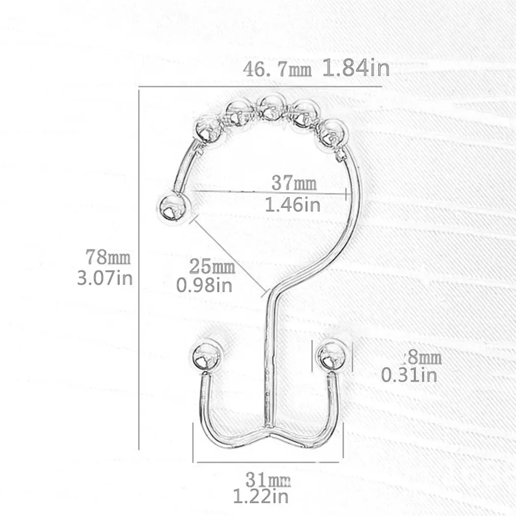 

Stainless Steel Shower Curtain Double Hook Shower Curtain Hook Curtain Hook Iron Stainless Steel Double Hook