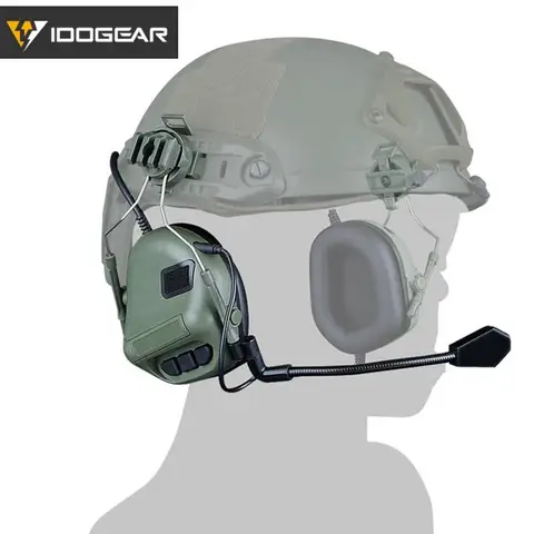 IDOGEAR тактическая гарнитура для стрельбы электронная гарнитура наушники для стрельбы защита для наушников для шлема военные наушники 3702