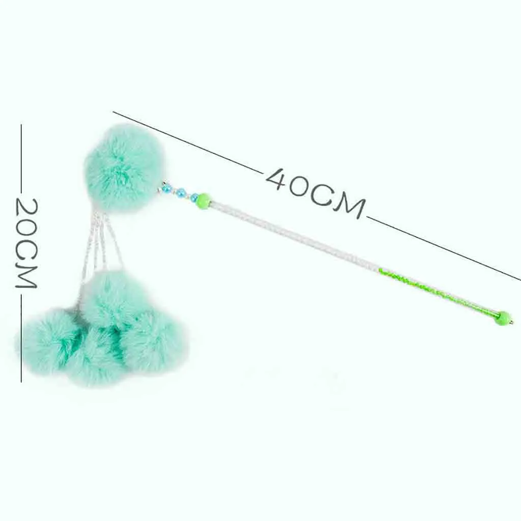 1 шт. Дразнилка перо игрушки котенок Забавный цветной жезл кошачья палочка