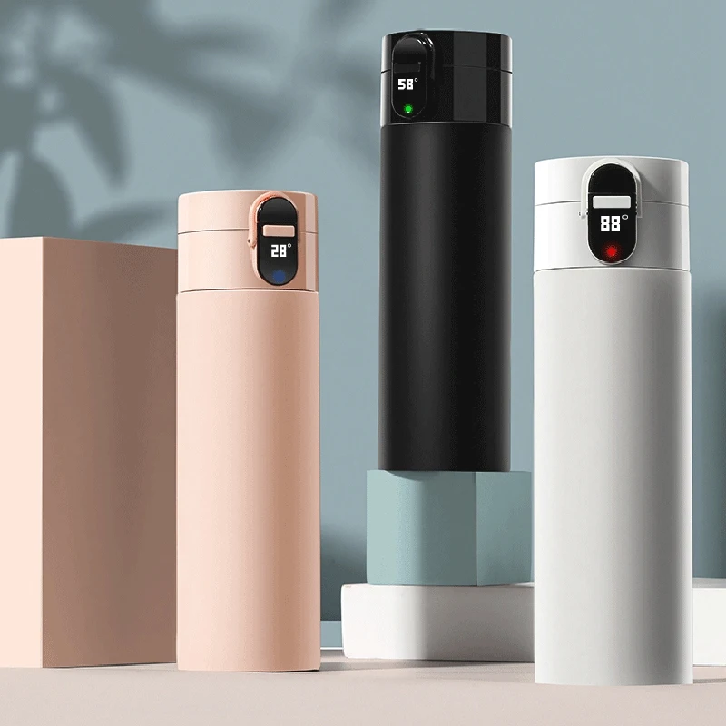 450 мл сохраняющая тепло чашка бутылка для воды Дисплей температуры Вакуумная USB