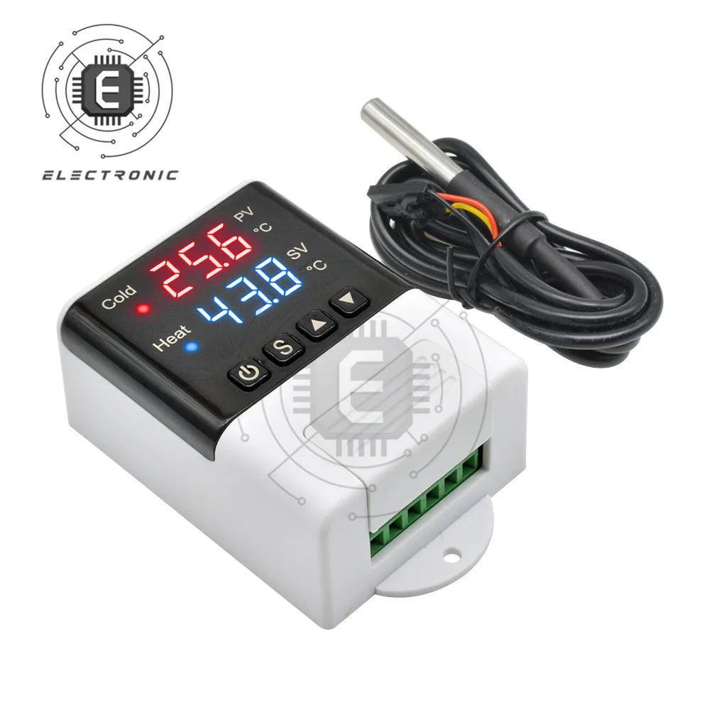 

DTC2210 AC 110V 220V Digital Microcomputer Thermoregulator Thermostat Temperature Controller Cooling Heating Switch Dual Display