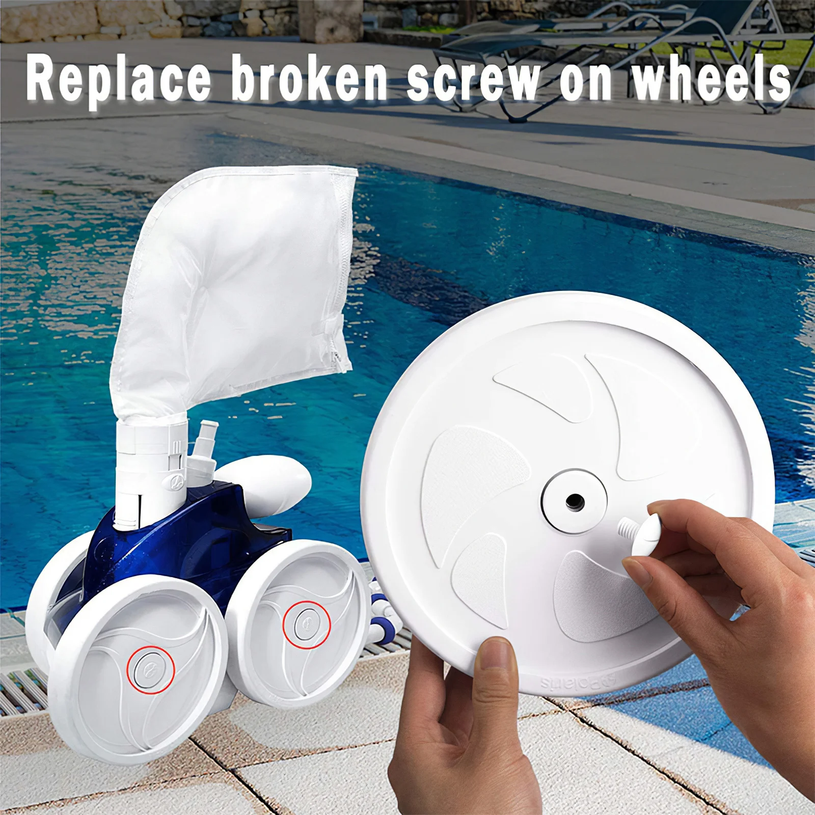 

6 Pcs Washers Pool Cleaner Replacement Parts Hub Screws Accessories