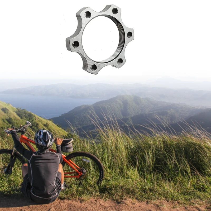 

4 Pcs Bike Freewheel Threaded Hubs Disk Aluminium Alloy Brake Rotor 6 Bolt Flange Adapter,44mm