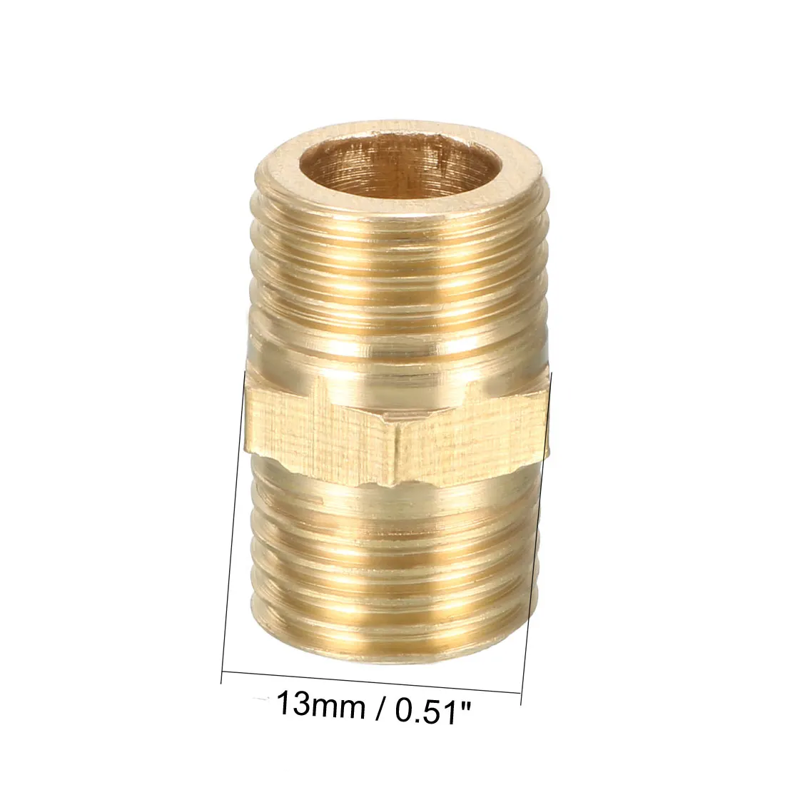 

uxcell Brass Pipe Fitting, Coupling, Straight Hex Rod Adapter Hose Parts 5pcs-