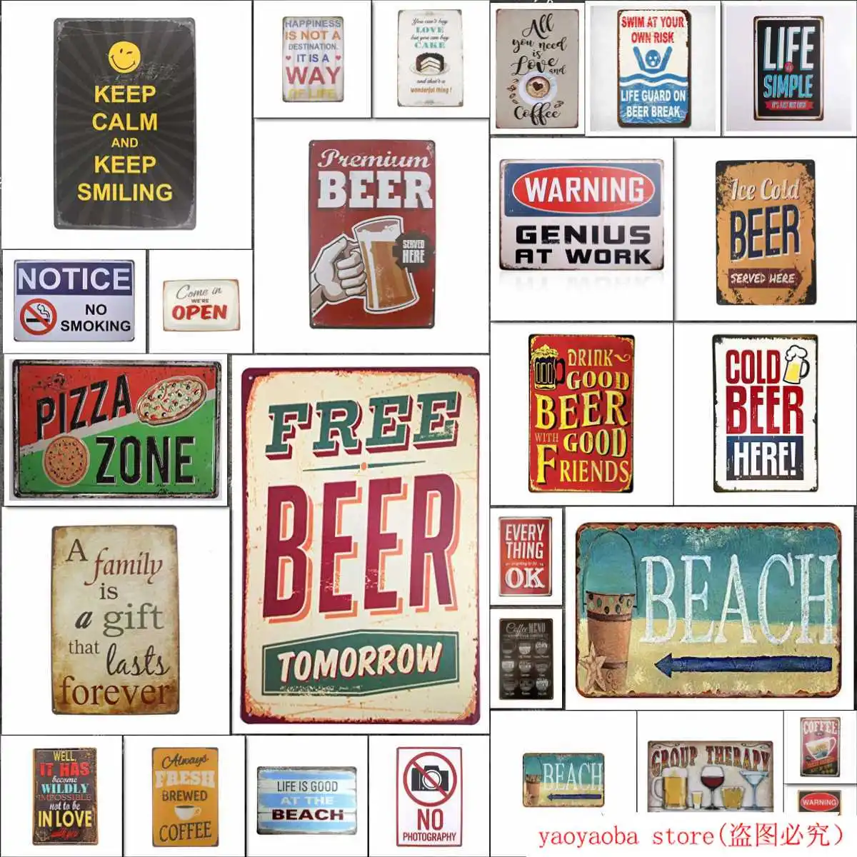 Металлический жестяной настенный ретро-постер | Дом и сад