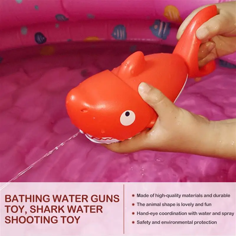 

1pc Interesting Shark Shaped Water Shooter Toy Water Blaster Toy Water Shooting Toy