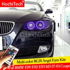 Для BMW 3 серии E90 E92 E93 M3 2007-2013 купе Противотуманные фары светильник DRL Ангельские глазки светодиодный с несколькими цветами RGB цвет головной светильник Halo Кольцо Комплект