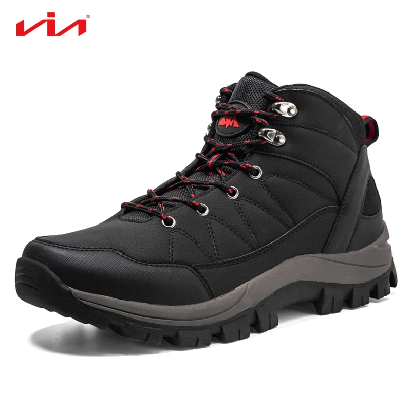 

Men's Winter High-top Boots Hiking Climbing Travel Work Shoes Outdoor Waterproof Leather Sports Boot Safety Shoes