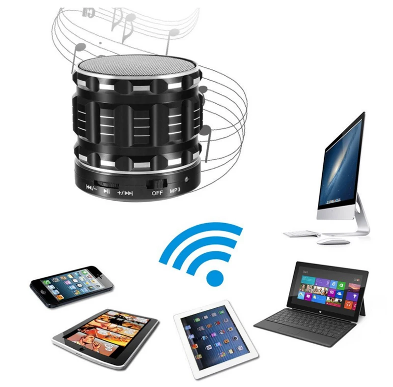 Мини портативный Bluetooth динамик LNBEI S28 металлическая сталь низкие басы