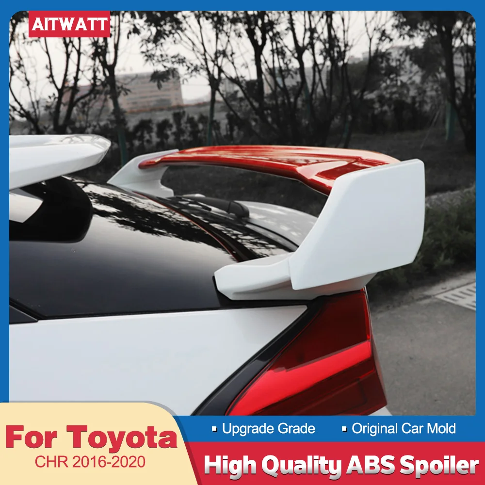 

Fit For Toyota CHR C-HR 2016 2017 2018 2019 2020 Exterior High Quality ABS Plastic Rear Trunk Spoiler Car Tail Wing Decoration
