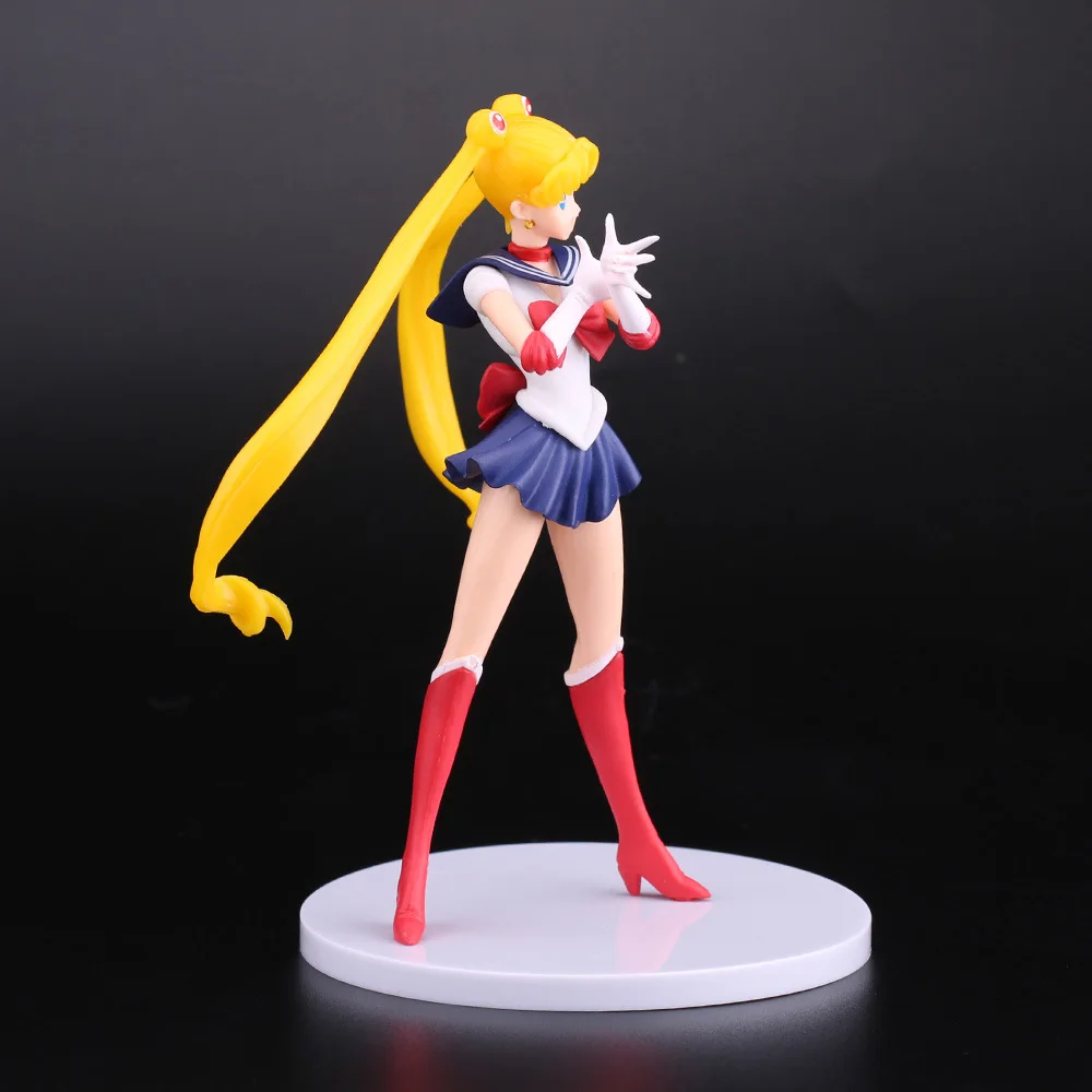 

16CM Anime Sailor Moon Action Figures Toys Mercury Jupiter Venus Figurines Models Collection Cartoon Doll Toy Christmas Gifts
