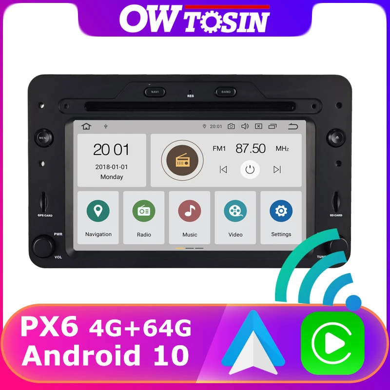 Для Alfa Romeo 159 939 Spider Brera PX6 4G + 64G Авто Стерео GPS Радио Android 10 беспроводной Carplay HDMI WiFi