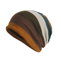 40 dropshipping unisex striped slouchy baggy beanie hat warm autumn winter hip hop skull hat