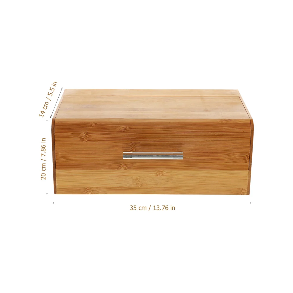 

1pc Creative Bamboo Bread Storage Box Snack Storage Holder (Assorted Color)