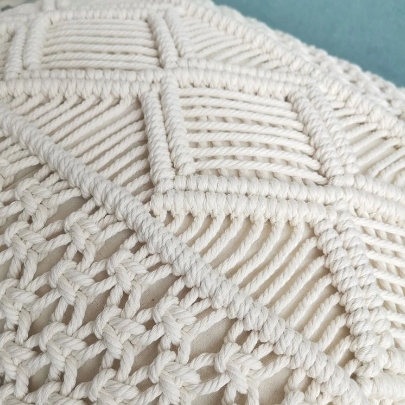 

Handmade Woven Pillowcase Tassel Sofa Cushion Cover Decorative Pillow Case Bohemian Style Cushion Case Bedroom Car Home Decor
