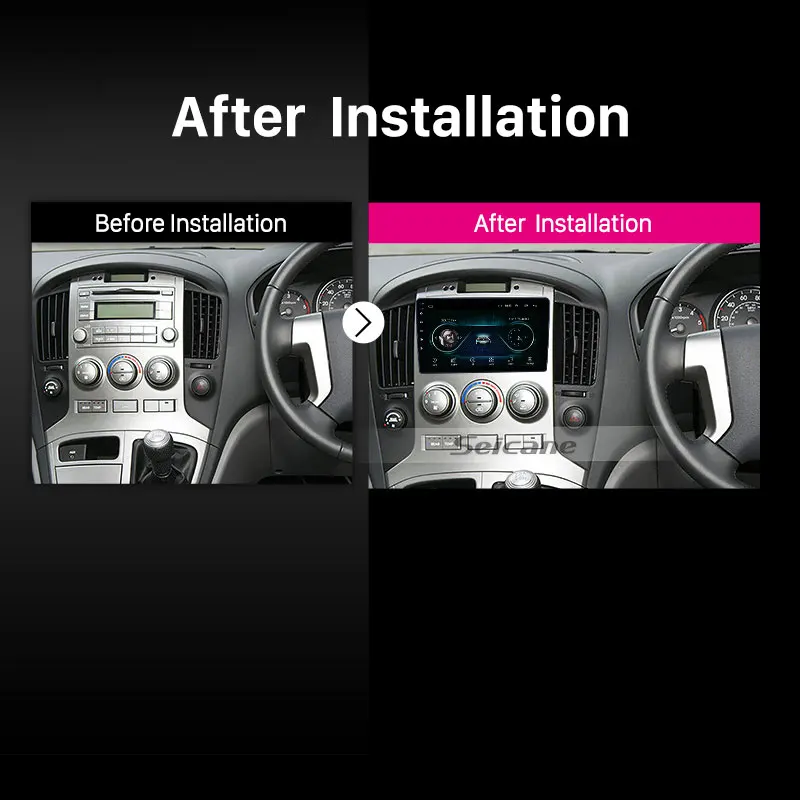 Seicane 9 дюймов Android 8 1 Автомагнитола для 2010 2011 2014 hyundai H1 Bluetooth wifi HD сенсорный экран gps
