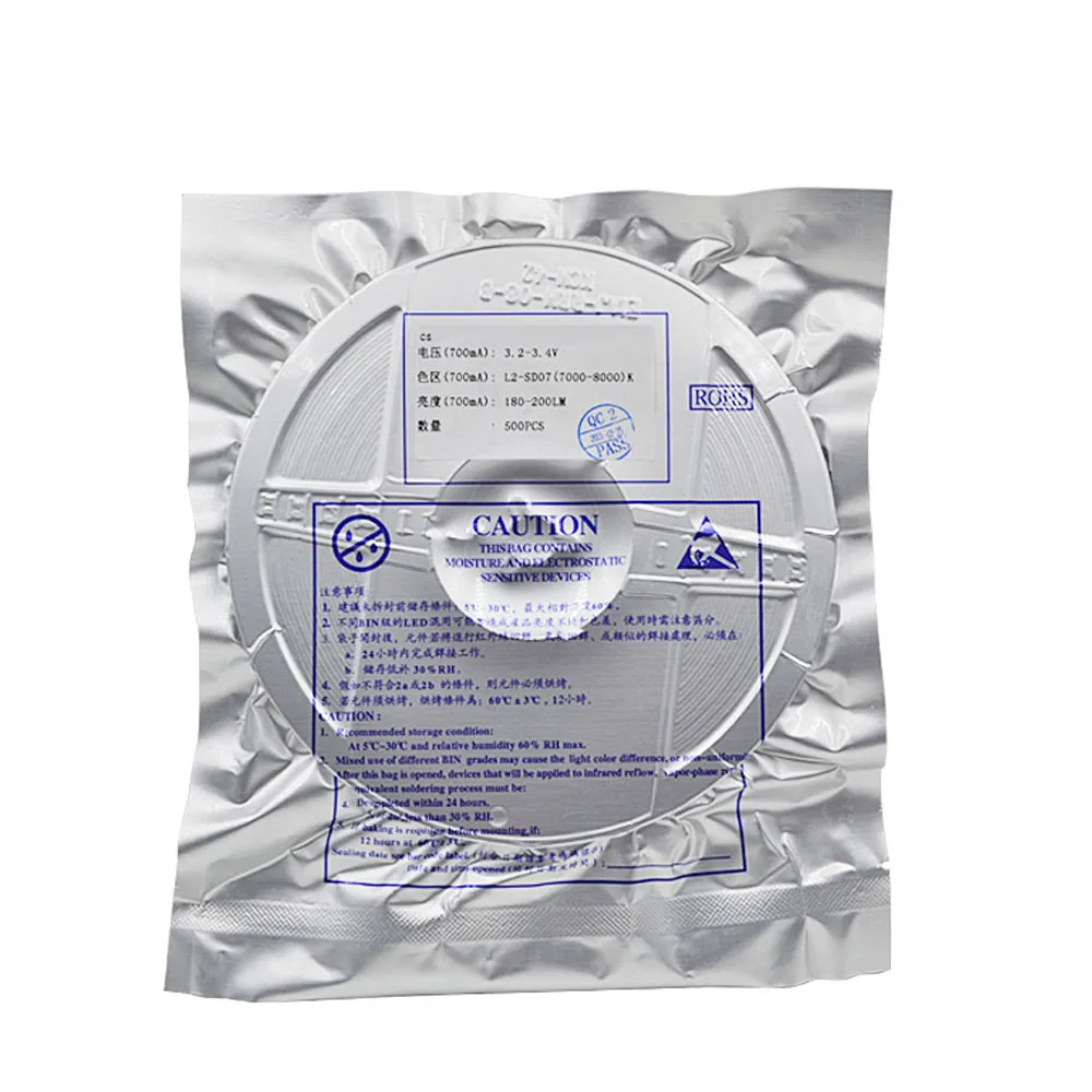 500 шт. блестящие медные бусины 3 в SMD5730 SMD283560-65 лм