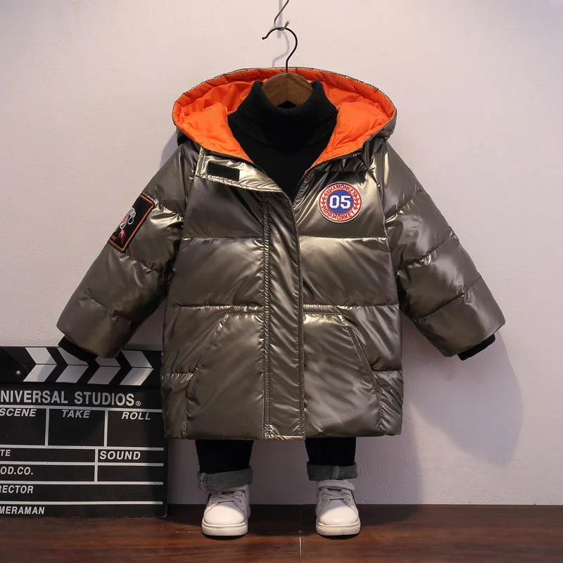 

Новинка 2021, Детский Яркий пуховик для лица, зимняя детская куртка средней и длинной длины, утепленная куртка без стирки для мальчиков