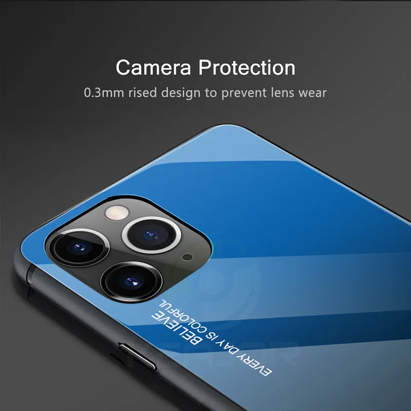 Чехол из закаленного стекла для Iphone 11 Pro Max 2019 чехол-накладка на заднюю панель