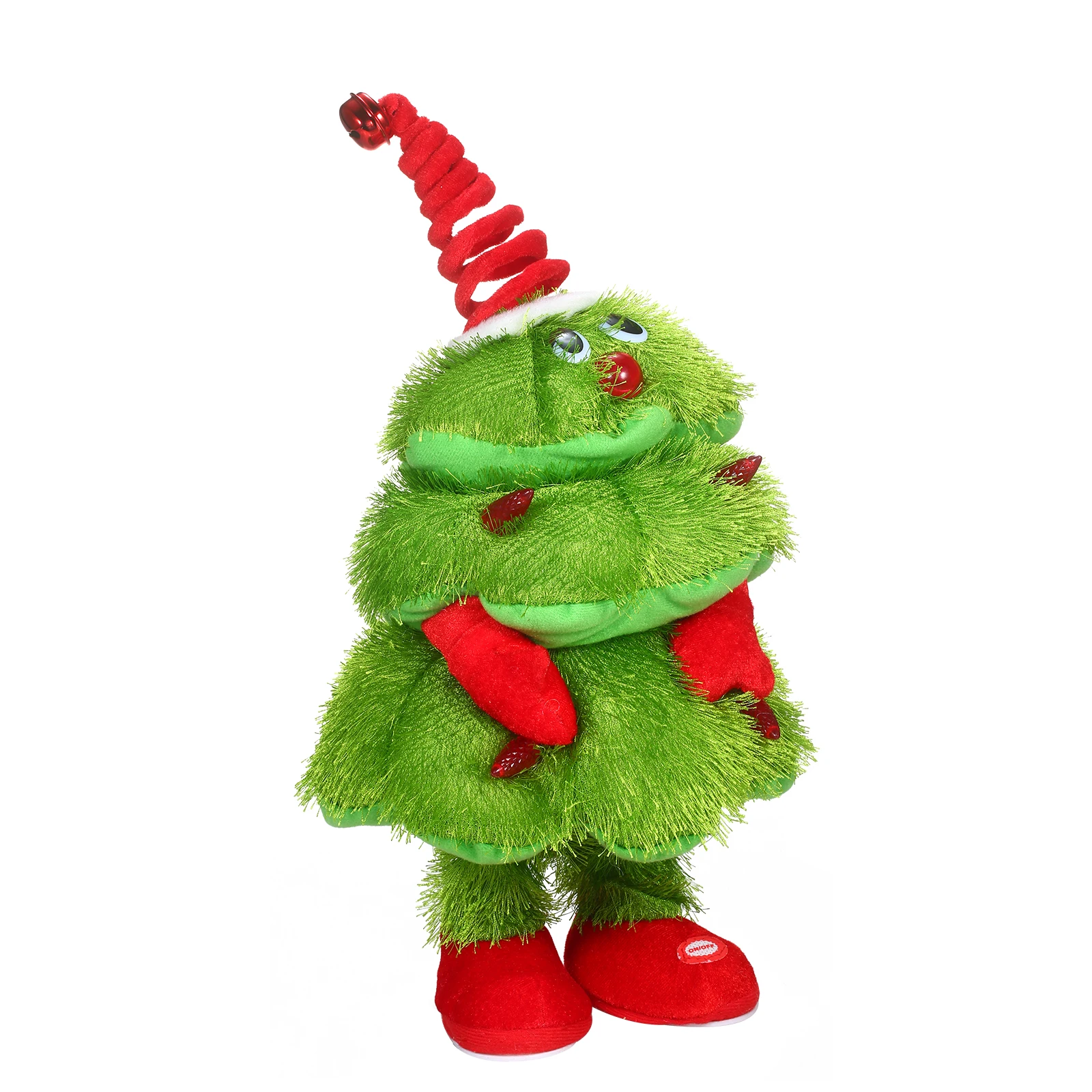 

Christmas Electric Plush Doll Christmas Stuffed Doll Singing Dancing Glowing Christmas Tree Fun Decorations Gifts for Kids Green