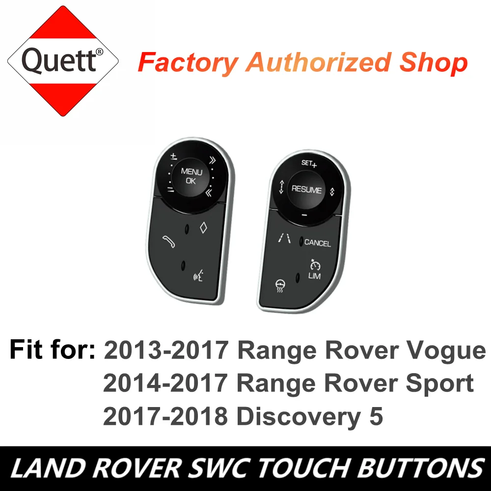 Botones táctiles de volante de coche, actualización de teclas de Control para Landrover Range Rover Vogue HSE Sport Discovery 5 L405 L494 LR5